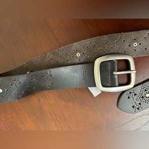 Belst Brown Belt Bag with Silver Buckle